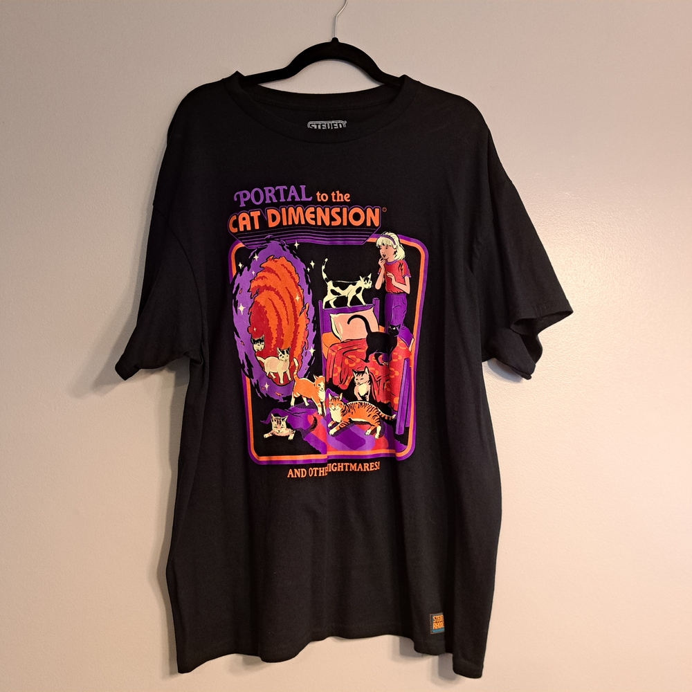 Steven Rhodes "Portal to the Cat Dimension" Graphic T-Shirt